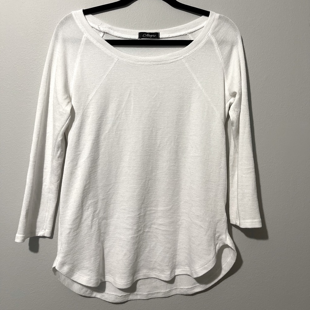 White 3/4 Sleeve Top